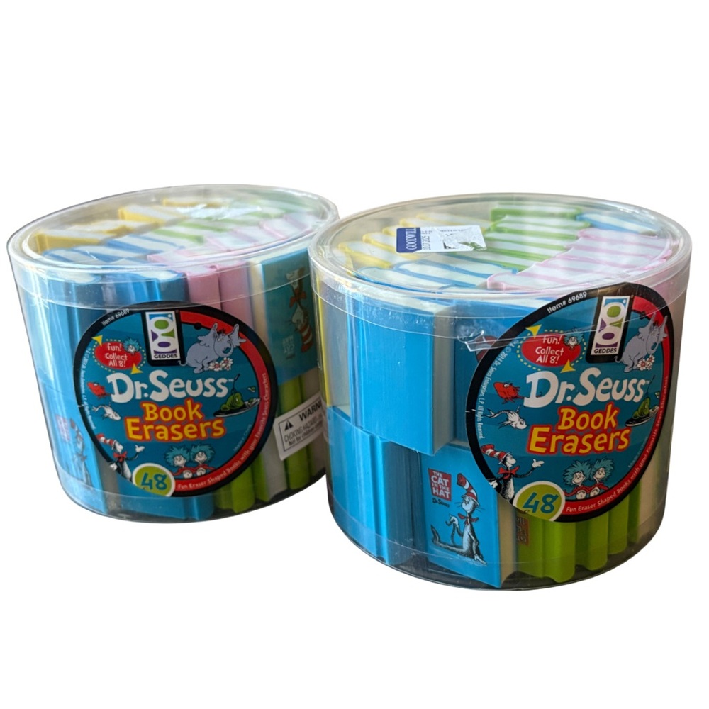 Lot 96 Dr. Seuss Mini Book Erasers Party Favors Halloween Trick or Treat Favors